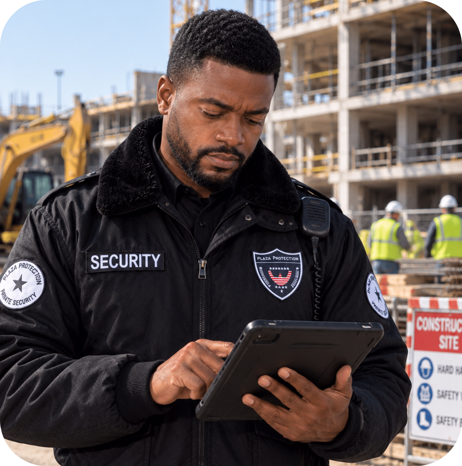 Plaza Protection Security Guard Providing Industry-Specific Protection