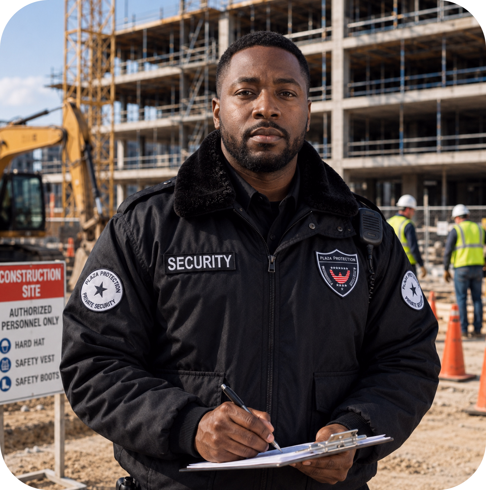 Plaza Protection Security Guard Providing Industry-Specific Protection